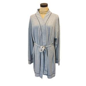 FABLETICS Athleisure Gray Waffleweave Robe Top Shirt women's size M